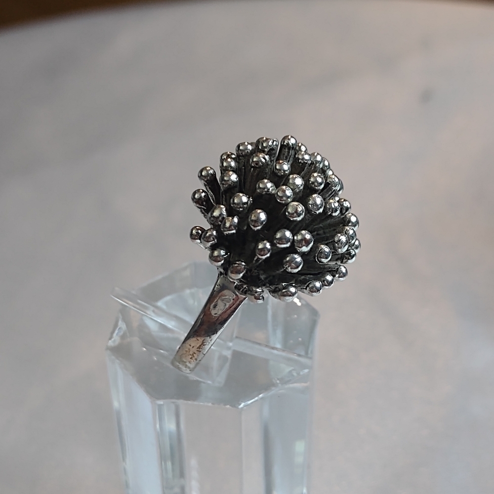 Sterling Silver Hedgehog Women's statement Ring size 9